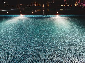 Swimming pool at night