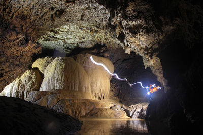 Rock formations in cave