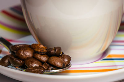 Close-up of coffee on table