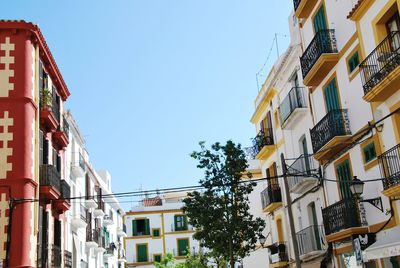 Low angle view of residential building against sky