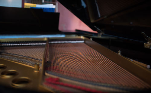 Close-up of piano keys