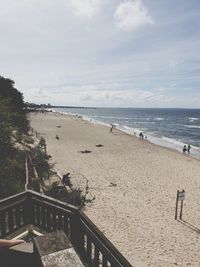 High angle view of beach against sky