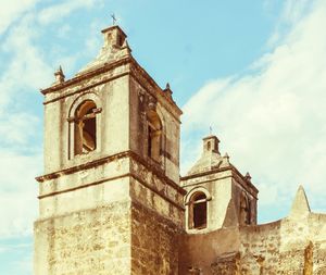 Low angle view of church against sky