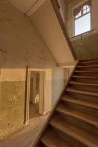 Low angle view of staircase in building