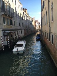 View of canal along buildings