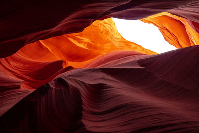 Low angle view of rock formation