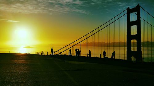 Tourists on bridge