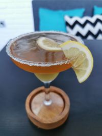 Close-up of drink on table