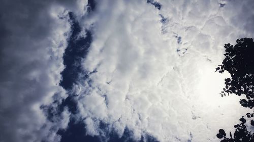 Low angle view of clouds in sky