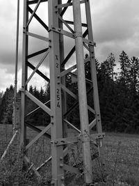 View of built structure on field against sky