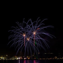 Low angle view of firework display