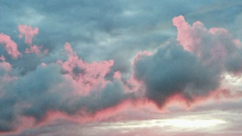 Low angle view of cloudy sky