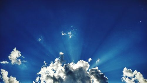 Low angle view of blue sky