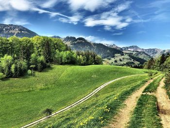 Scenic view of landscape against sky