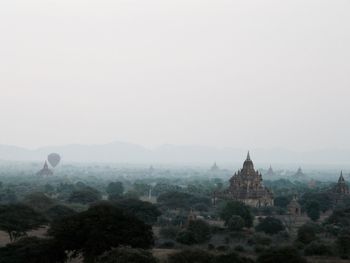 View of hot air balloon against sky