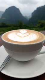 Close-up of coffee on table