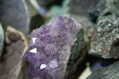 Close-up of stone on rock