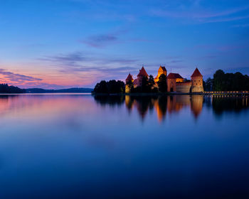 Trakai island castle in lake galve, lithuania