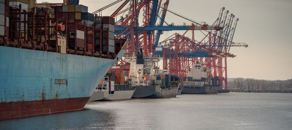 Cranes at harbor