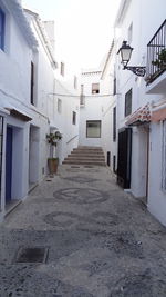 View of houses against clear sky