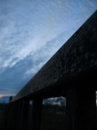 Close-up of roof against sky