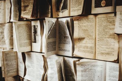 Full frame shot of books