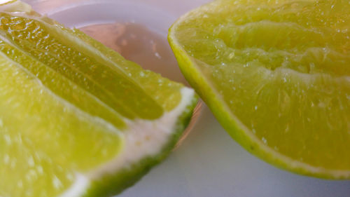 Close-up of lemon slice