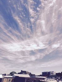 High angle view of buildings against sky