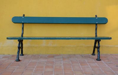 Empty yellow cart