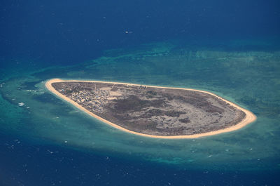 Aerial view of sea against sky