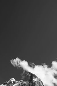 Low angle view of mountain against sky