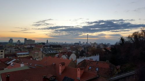 Cityscape at sunset