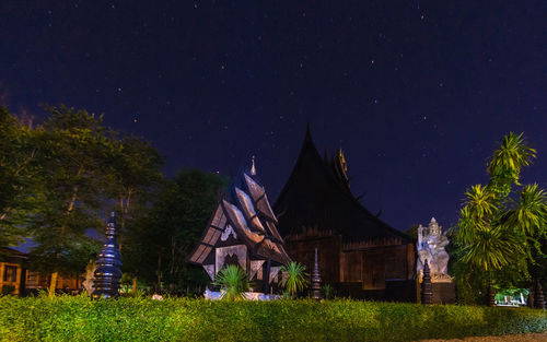 Illuminated built structure at night