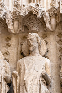 Sculpture in door of cathedral of bordeaux