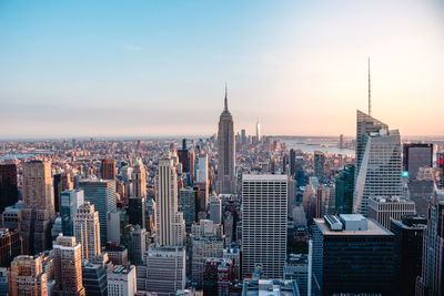 Aerial view of buildings in city