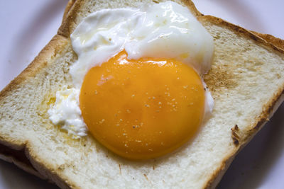 Close-up of breakfast served in plate