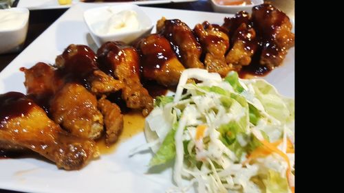 Close-up of food in plate