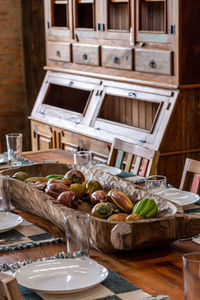 View of vegetables on table