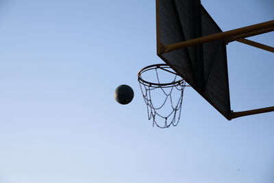 Basketball hoop and ball