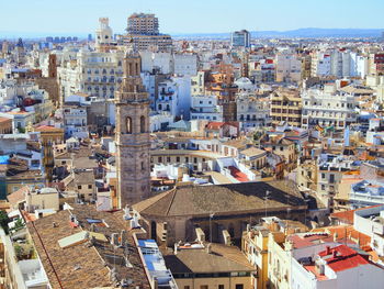 Cityscape of valencia, spain with plaza redona