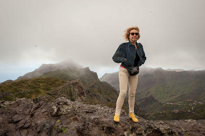 Woman standing on landscape