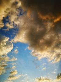 Low angle view of clouds in sky