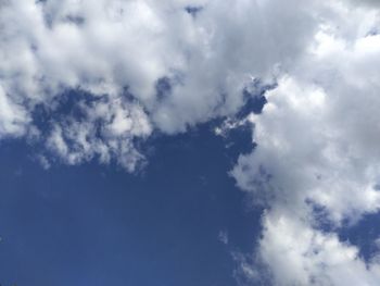 Low angle view of clouds in sky