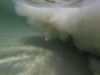 Close-up of bubbles in sea