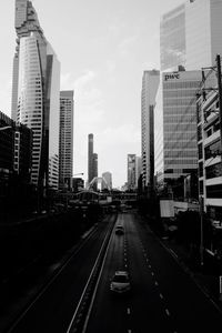 View of skyscrapers in city