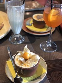 Close-up of food on table