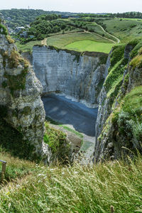Scenic view of waterfall