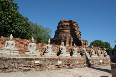 Statue of temple against clear sky