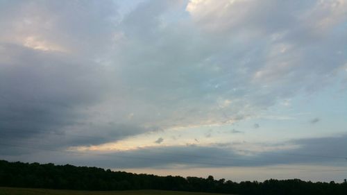 Scenic view of landscape against cloudy sky