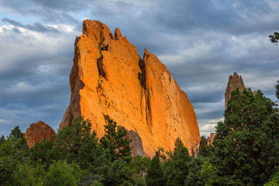 Scenic view of rock formation against sky